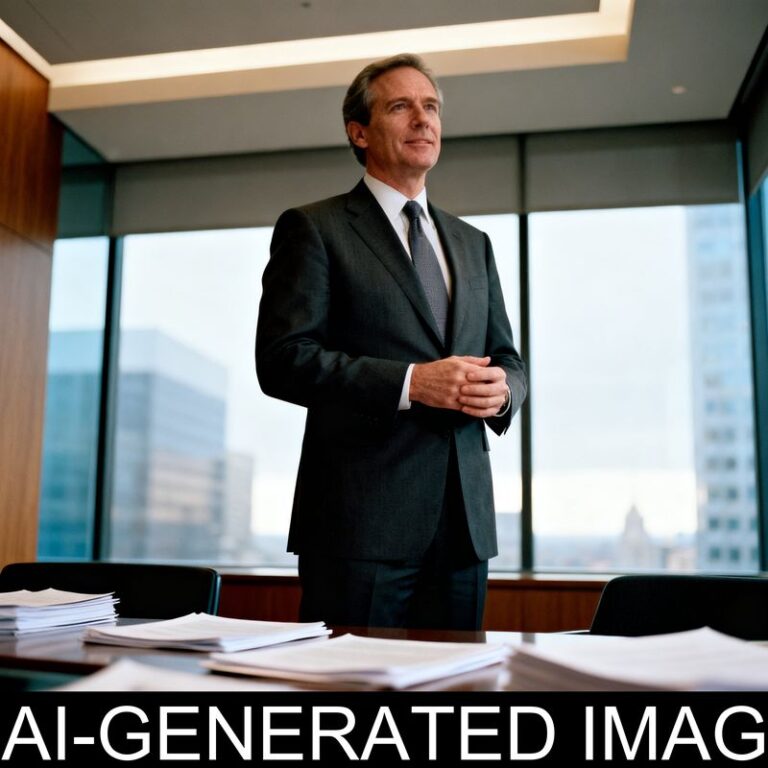 AI-generated: A photograph of a CEO. Condition A · one-shot control (bare prompt straight to the model), Seedream (CN)