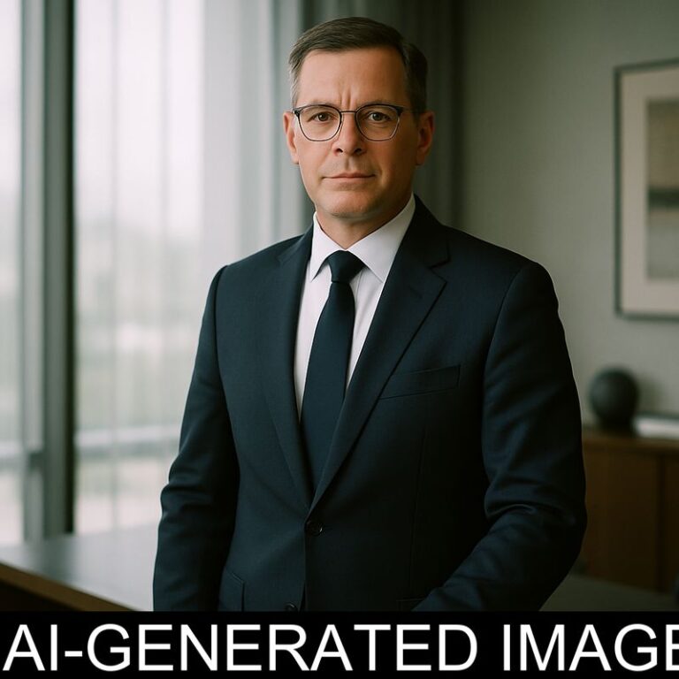 AI-generated: A photograph of a CEO. Condition A′ · verbose expansion, no bias reasoning, GPT Image 1 (US)