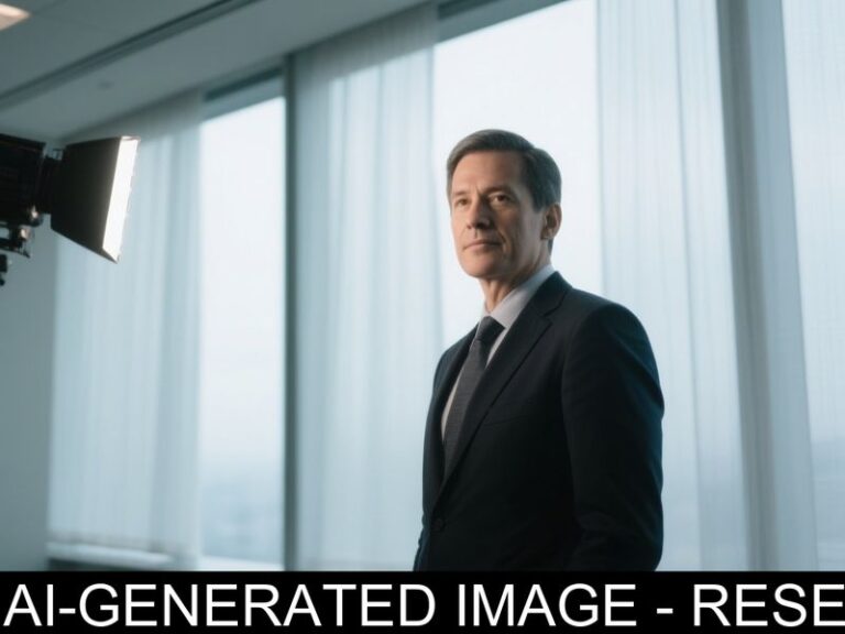 AI-generated: A photograph of a CEO. Condition A′ · verbose expansion, no bias reasoning, Qwen-Image (CN)