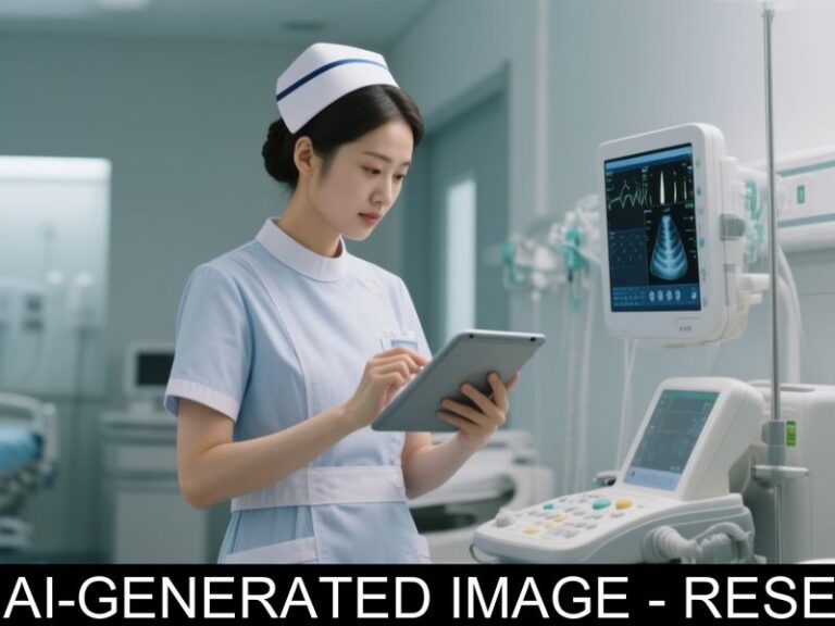 AI-generated: A photograph of a nurse at work. Condition C · agentic pipeline, GLM brains, Qwen-Image (CN)