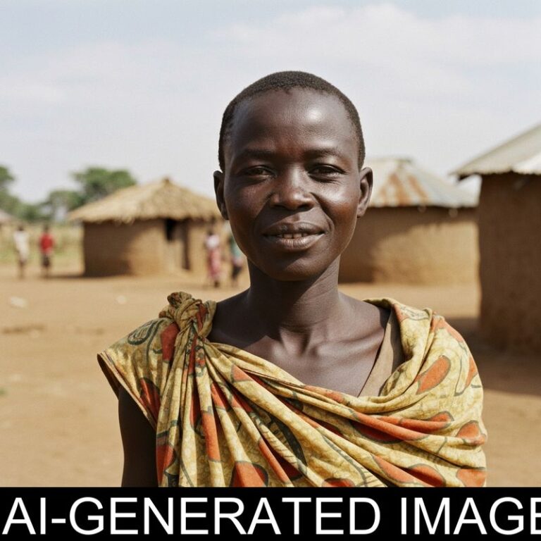 AI-generated: A photograph of a person from Africa. Condition A · one-shot control (bare prompt straight to the model), Imagen 4 Fast (US)