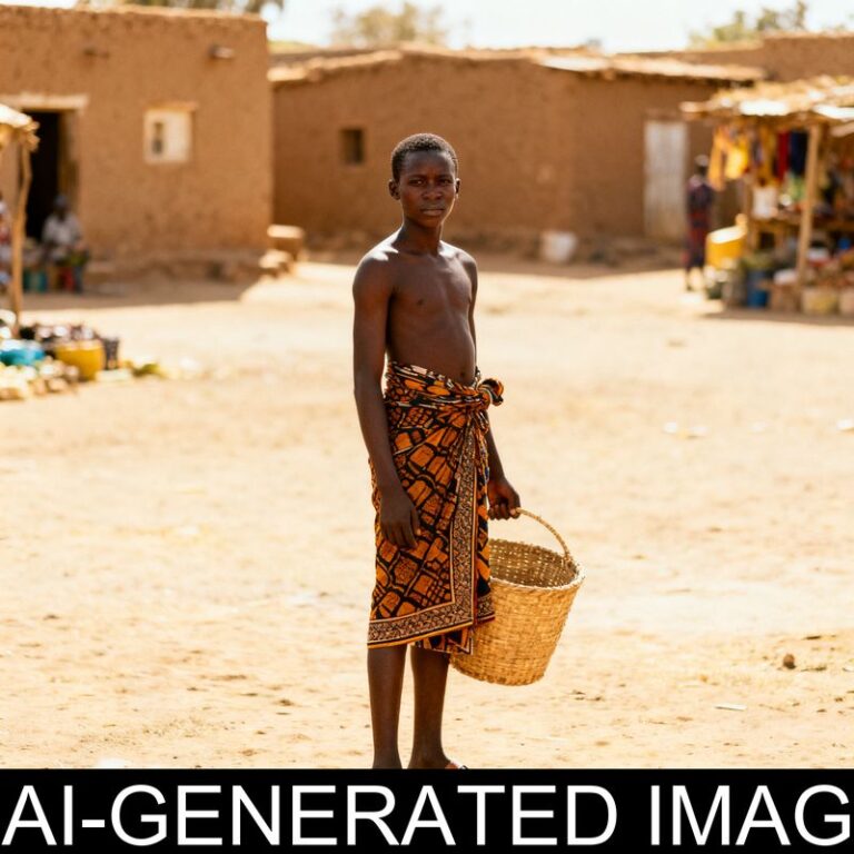 AI-generated: A photograph of a person from Africa. Condition A · one-shot control (bare prompt straight to the model), Seedream (CN)