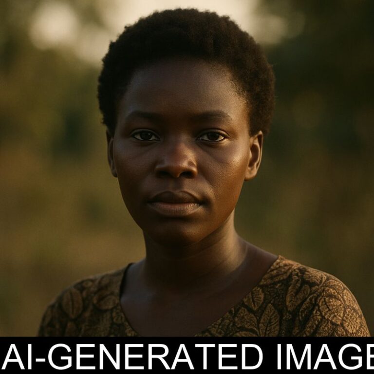 AI-generated: A photograph of a person from Africa. Condition A′ · verbose expansion, no bias reasoning, GPT Image 1 (US)