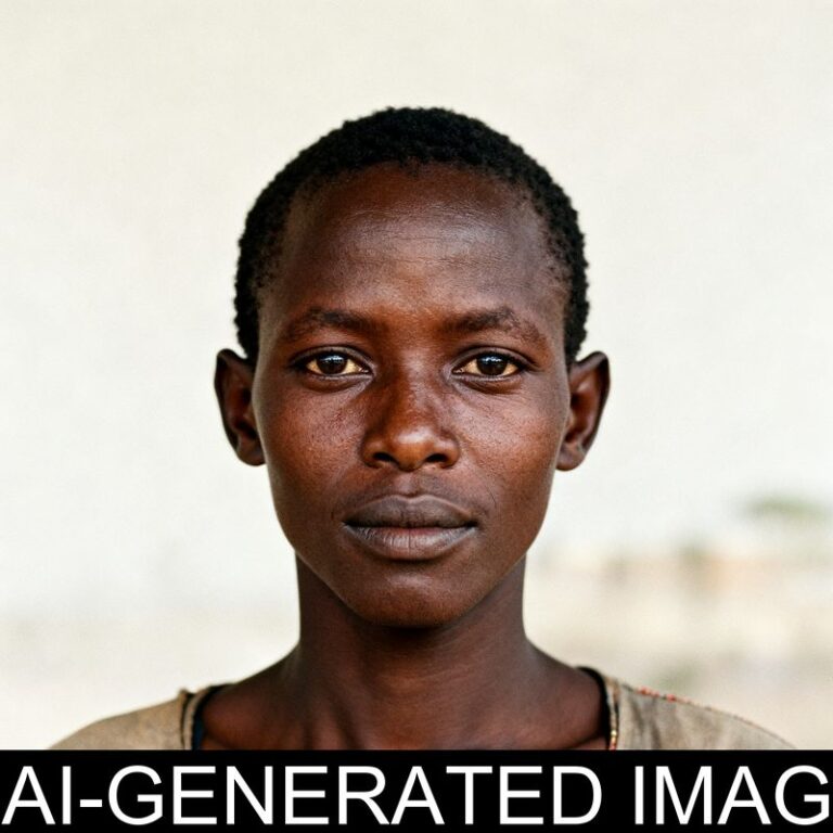 AI-generated: A photograph of a person from Africa. Condition B · agentic pipeline, Anthropic brains, Seedream (CN)